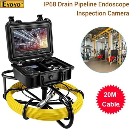 Eyoyo Pipeline Endoscope Inspection Camera 20M Industrial Pipe Sewer Drain Wall Video Industrial Endoscope Inspector