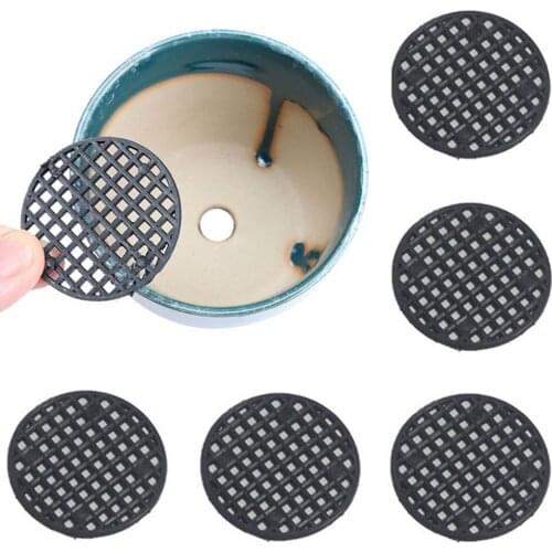 Hot Sale 500PCS/200PCS Bag Round Flowerpot Mesh Pad Breathable Leakproof Bottom Grid Mat With Drainage Hole Protection Bonsai