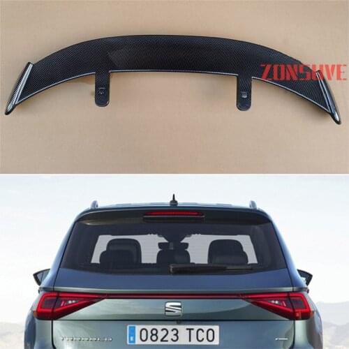 Use For 2018-2020 Seat Tarraco ABS Plastic Carbon Fiber Look Hatchback SUV Roof Rear Wing Body Kit Accessories