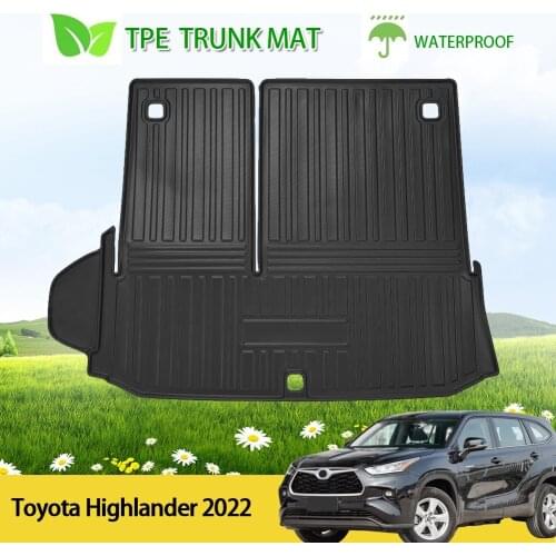 Rear Boot Cargo Mat Fit for Toyota Highlander 2020 Black Rubber Car Trunk Liner Cover Protector