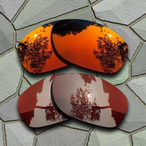 Red Orange&Bronze Brown Sunglasses Polarized Replacement Lenses for Oakley Pit Bull
