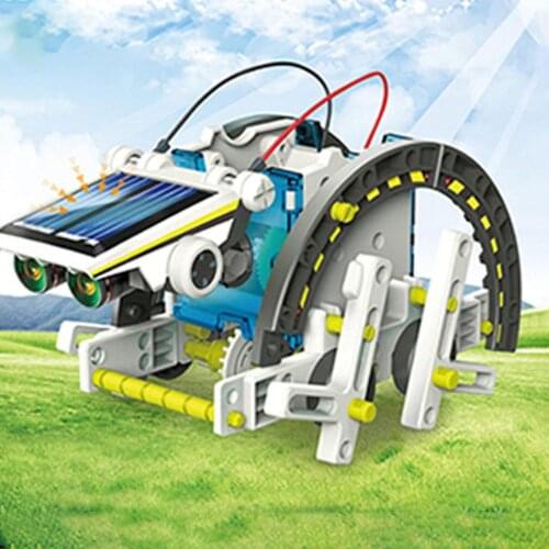 Creative Solar Powered Robot Assembled Toy Transformation Model Building Kits Educational Toys for Children Birthday Gift