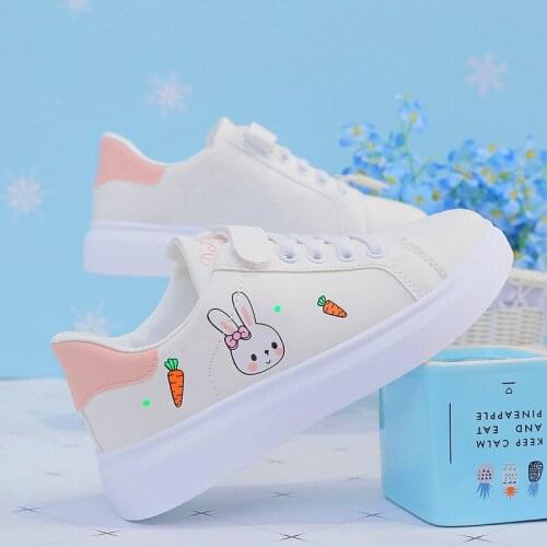 Girls Princess Sneaker Spring Autumn Cartoon Students Casual Shoes Girls Sports Shoes Childrens Kids Soft-Soled Non-Slip Shoes