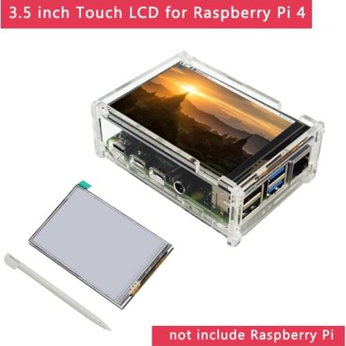 3.5 inch Raspberry Pi 4 Model B Touch Screen 480x320 LCD optional 5/50FPS| Acrylic Case for Raspberry Pi 4