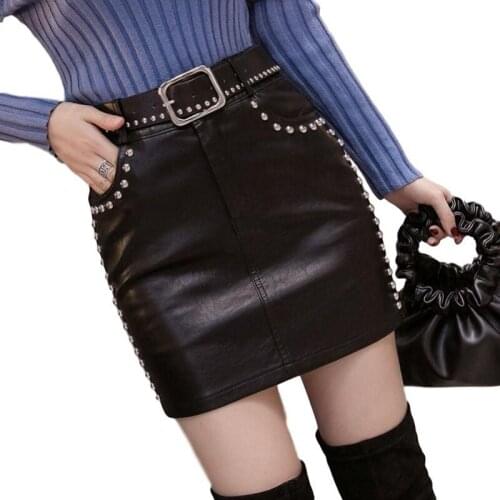 Idopy Fashion Womens PU Leather Sexy Shorts Side Beads Skinny Fit Night Club Short Pants High Waist Shorts For Women