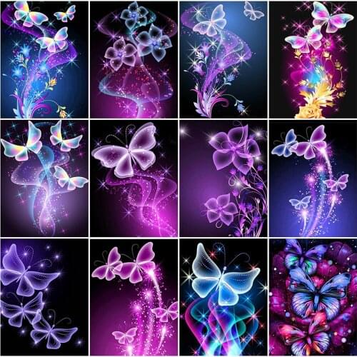 MomoArt 5D DIY Diamond Embroidery Animal Cross Stitch Diamond Painting Butterfly Rhinestones Mosaic Needlework Handmade Hobby