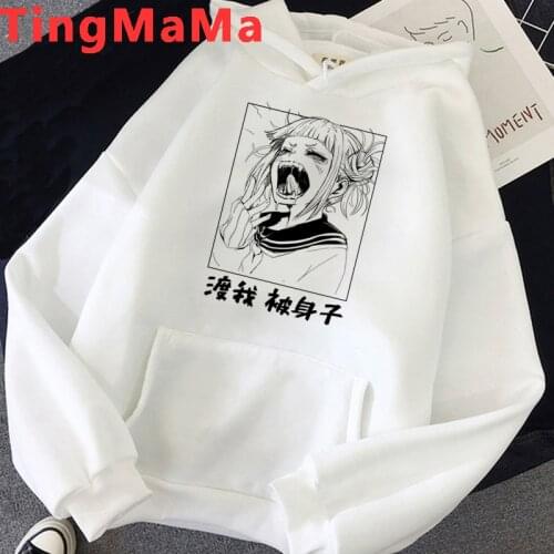 Hot Japanese Anime My Hero Academia Hoodies Men Kawaii Cartoon Himiko Toga Graphic Streetwear Harajuku Unisex Sweatshirts Male