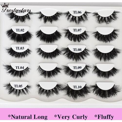 3d Mink Lashes 1Pair Natural Long False Eyelashes Wholesale Thick Messy Fake Lashes Soft Fluffy Mink Eyelashes Vendors