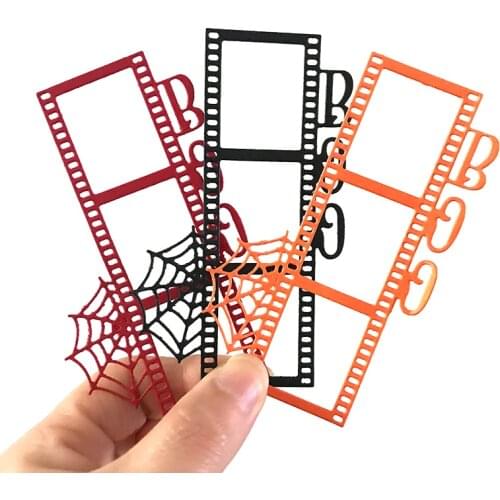 Halloween New Dies Boo Film Web Cutting Dies Stencils Scrapbooking Embossing DIY Crafts Paper Cards Album Decor Metal Dies Cut
