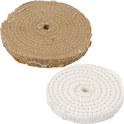 1PC 3-8Inch Cotton Cloth Buffing Wheel 75-200mm Matel Mirror Polishing Wheel 10mm Hole