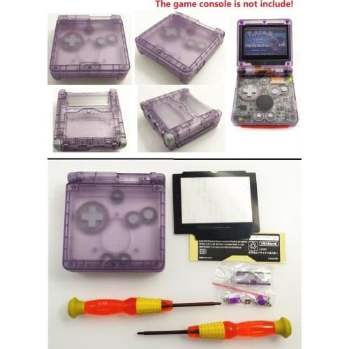 Transparent Clear Purple Shell Housing Case for Nintendo for GBA SP for Gameboy Advance SP Console