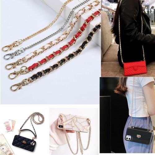 Long chain Crossbody Crossbody strap for cell phone case PU leather Metal chain Phone case for iphone/Samsung/Xiaomi/huawei/LG