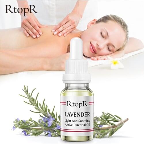 RtopR Pure Plant Lavender Body Massage Oil Skin Anti-Aging Ginger For Extract Drop for Pain Relief Reduce Anxiety Better Sleep