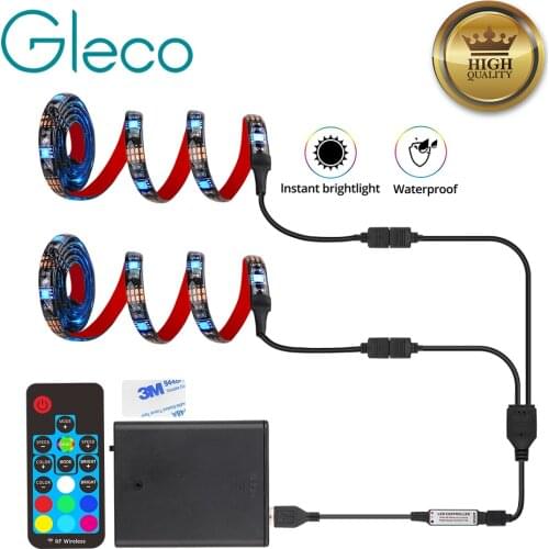 5V Led Strip Battery Operated 5050 USB Flexible TV Desktop Screen Background Lighting With RF 17Key Remote Control Waterproof