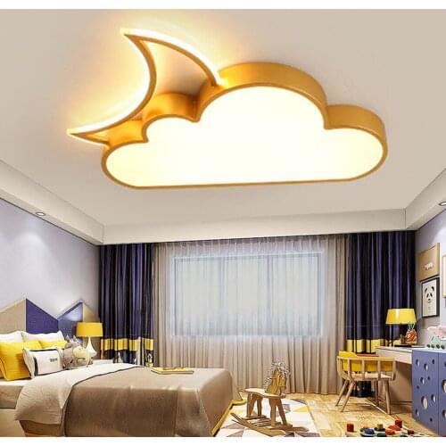 LED Ceiling Lamp Modern Dimmable Light Cloud Shape Design with Remote Control Wall Living Room Office Acrylic Chandelier Indoor