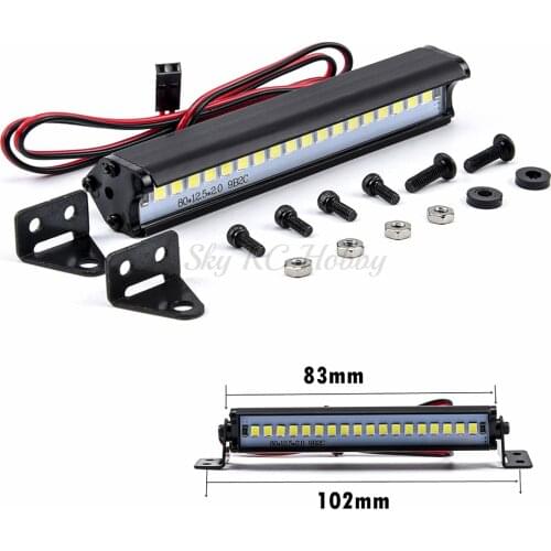 RC Car Part Roof LED Light Bar Lamp 83mm Searchlight for 1/10 Traxxas TRX4 Defender TRX6 G63 Axial SCX10 RC Crawler Car Acce