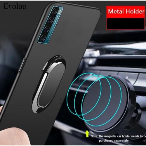 Ultra-thin Silicone Case For TCL Revvl V Plus 5G 20 SE Pro 10 5G UW Magnetic Metal Ring Holder Cover For TCL Revvl 4 Plus 10 Pro