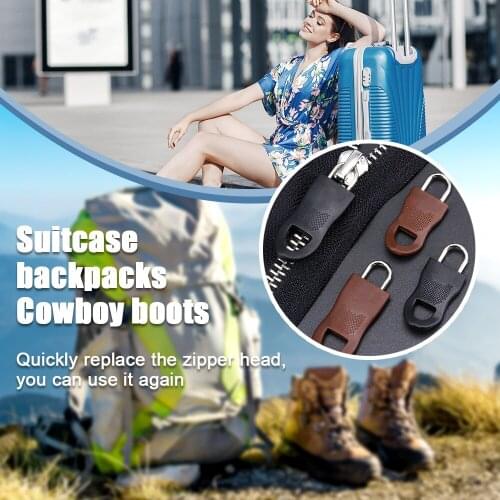 Universal fashion replacement zipper pull head repair kit clothing zipper travel bag luggage backpack zipper pull head holder