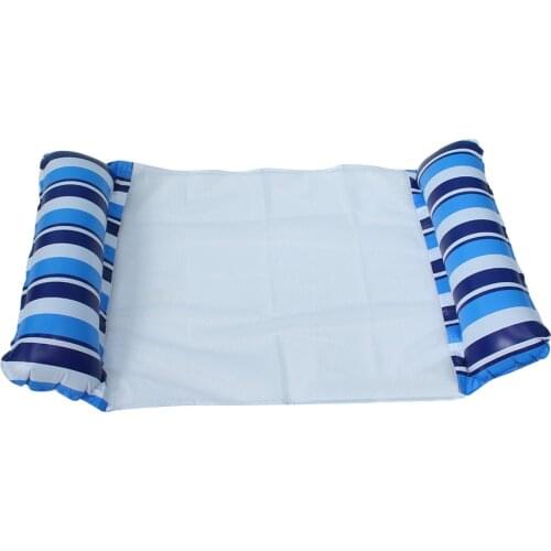 Water Hammocks PVC Recliner Stripe Mesh Sea Swimming Ring Inflatable Floating Back Cushion Air Mattress for Outdooor