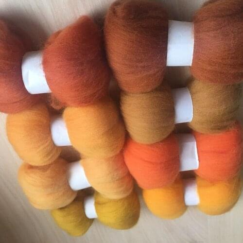 WFPFBEC 70S DIY lana merino wool fibre roving for needle felting kit crafa feutrine naaldvilten wolvilt 160G 20G/COLOR 8colors