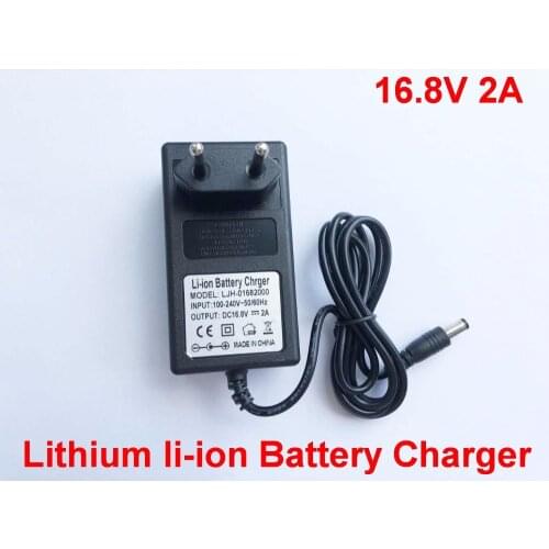1PCS 16.8V 2A AC 100V-240V Screwdriver Charger for 18650 Lithium Battery 14.4V 4Series Lithium li-ion Battery Charger EU Plug