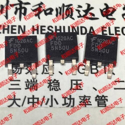 10pcs / lot FDD5N50U new stock TO-252 500V 3A