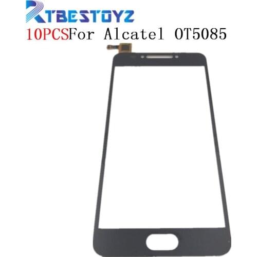 10PCS/lot 5.2" Touch Screen Front Glass Digitizer Panel Sensor Glass Lens Replacement For Alcatel A5 LED 5085 OT-5085 5085D