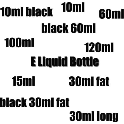 1000pcs 10ml 15ml 30ml 100ml Black Plastic Dropper Bottle Pen Shape Empty PET Empty Bottles Tamper Caps Black E Liquid bottles