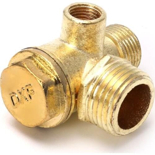 3-port Zinc Alloy Air Compressor Check Valve Central Pneumatic Valves Thread 90 Degree Air Compressor Valve