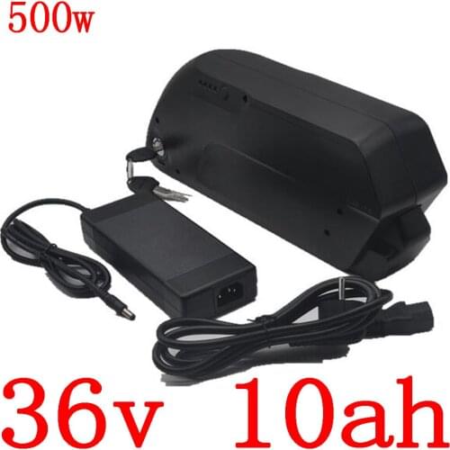 36V 500W 36V 10AH lithium battery pack 36v 10ah 13ah 15ah electric bicycle battery with 15A BMS and 42V 2A charger free duty