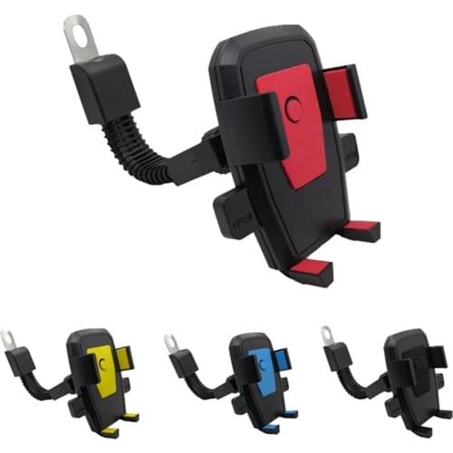 80% 2021 Hot Sell Motorcycle Scooter Universal 360 Degree Rotation Rear Mirror Phone Holder Mount