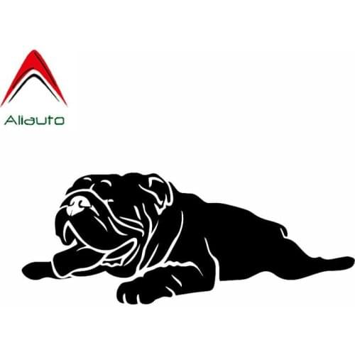 Aliauto Creative Car Sticker Vinyl English Bulldog Pet Animal Dog Accessories PVC Decal for Kia Mazda Mazda 3 Subaru,17cm*6cm
