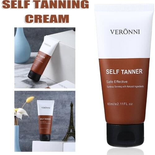 60ml Self Tanner Cream Body Lotion For Face Body Organic Sunless Tanning Bronzer Long Lasting Quickly Coloring Tan Cream