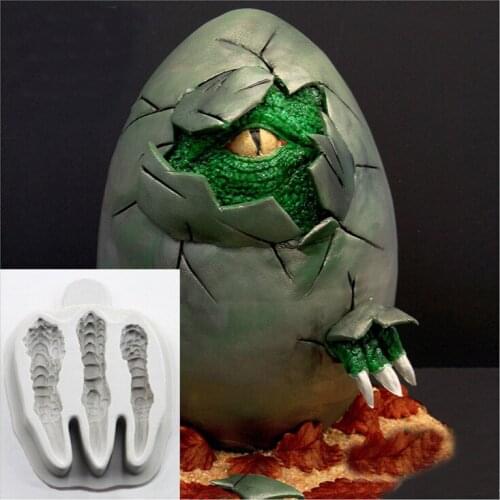 CHYYIT Dinosaur Paw Silicone Fondant Mold Theme Cake Decorating Tool Chocolate Gumpaste Birthday Cake Baking Decor Mould