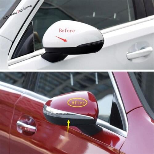 ABS Chrome Exterior Kit For Mercedes-Benz CLA 200 C118 W118 2020 2021 Side Car Door Rearview Mirror Decorative Strip Cover Trim