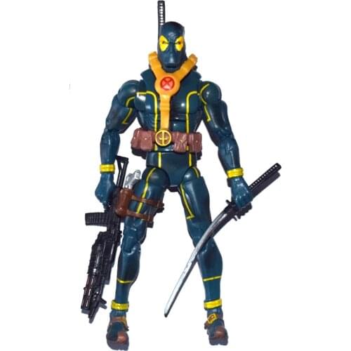 ML Legends Comic Super Hero Deadpool Blue Suit 6" Action Figure Loose with base