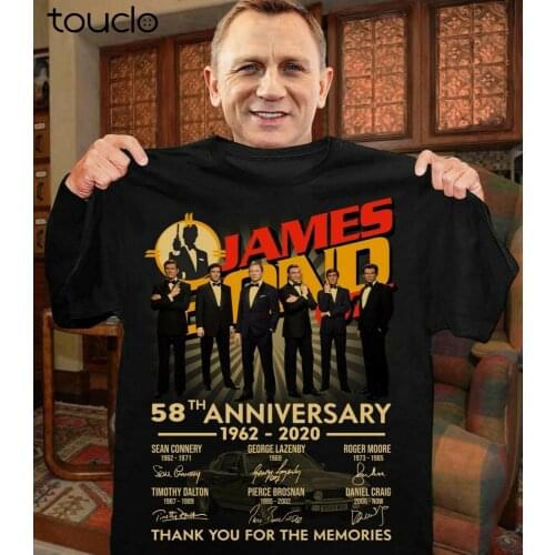 James Bond 007 Sean Connery 2020 T-shirt Thank you For The Memories Gift Tee