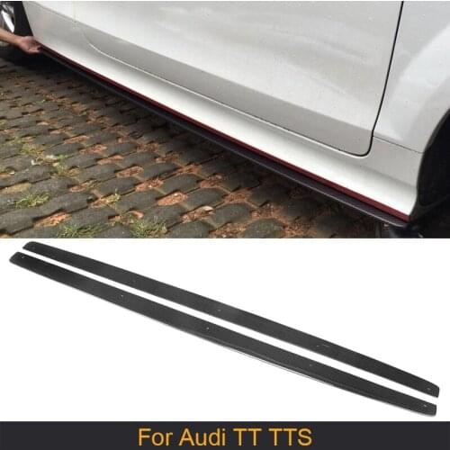 Carbon Fiber Side Skirt apron For Audi TT 8J 2Door Couple 13-14 TTS Convertible 2008 - 2013