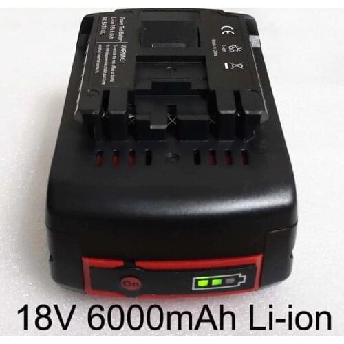 US 18V 6000mah Rechargeable Li-ion Battery pack for BOSCH cordless Electric drill screwdriver BAT609 BAT609G BAT618 BAT618G