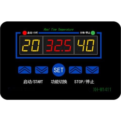 Multi-function Intelligent Digital Display Temperature Controller 12/220V Three Synchronous XH-W1411 Switch -19~99