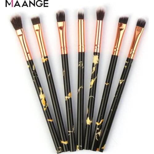 MAANGE 7/10/20 Pcs Marble Makeup Brushes Set Eyeshadow Powder Foundation Concealer Blending Eye Make Up Brush Gift Set For Women