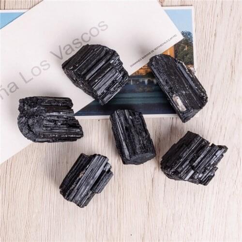 Natural Black Tourmaline Gravel Raw Gemstone Mineral Specimen Irregular Crystal Healing Advanced Collection Eliminate Magnetism