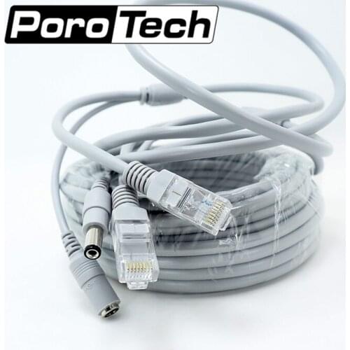 NC-10M 20PCS/lot 10M/33ft Cat5E Network Ethernet LAN Video /DC 12V Power Extention Cable for CCTV IP Camera