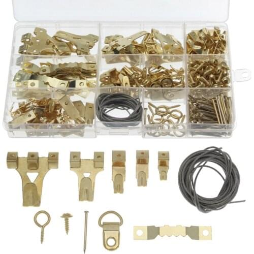 New 282Pcs Picture Frame Hooks Picture Hanger DIY Kit For Hard Walls Hanging Picture Oil Painting Hardware Tools