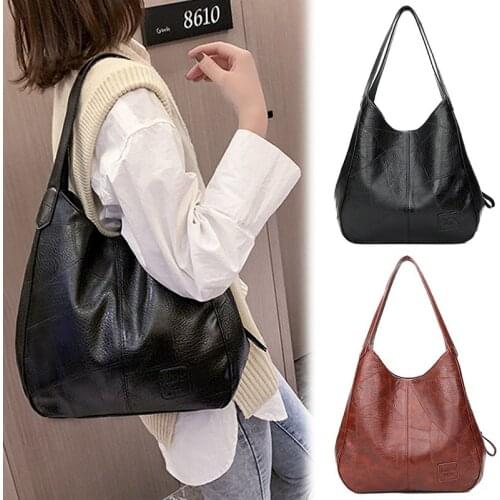 New Casual Female Leather Vintage Messenger Bags Fashion Brand Handbags Women Shoulder Bags Shopping Bag