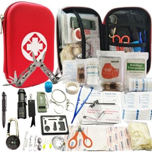82 in 1 camping equipment Outdoor Survival kit Set Travel Multifunction First aid SOS EDC Emergency Supplies Tactical tool