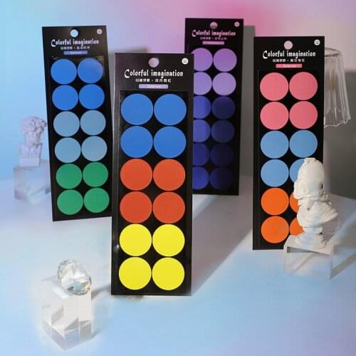 3pcs/set solid Round Color Dots Colored Labels Stickers Color Coded Stickers Label Circle Stickers For Diy Decoration