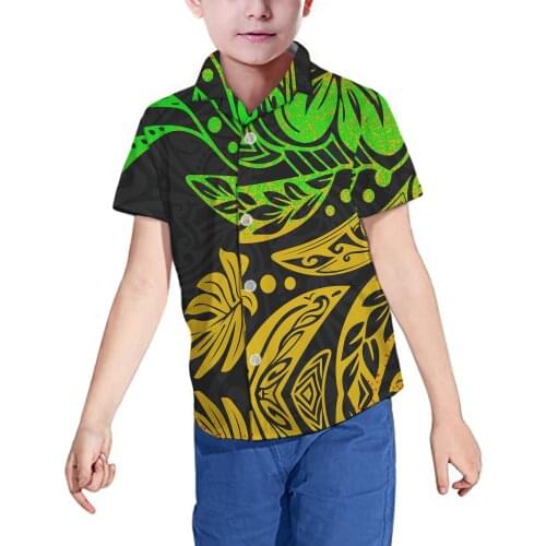 HYCOOL Autumn Toddler Boys Shirts Kids Short Sleeve Tribal Casual Shirts Fashion Girls Fall Clothes Children Quality Tops 5-16Y