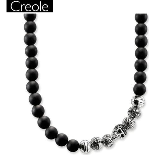 Necklace Skull Obsidian Trendy Gift For Women & Men, Europe Style Soul Jewelry 925 Sterling Silver Fashion Jewelry Wholesale