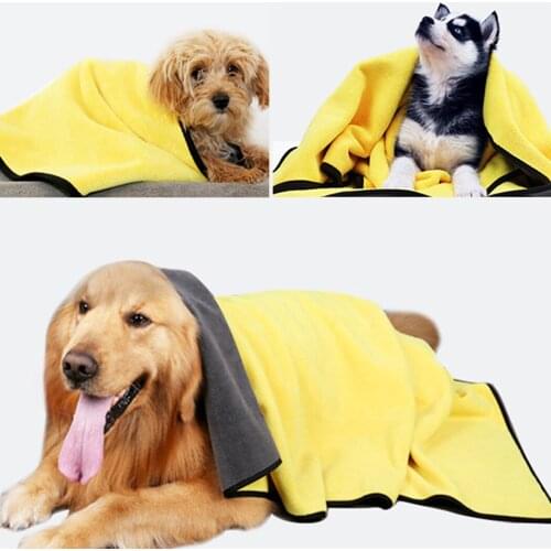 Pet Towel Quick Dry Ultra-absorbent Multi-use Pet Bath Towel for Large Dogs